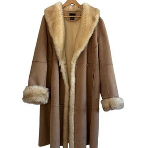 SOLD Penny Lane fur trimmed coat
